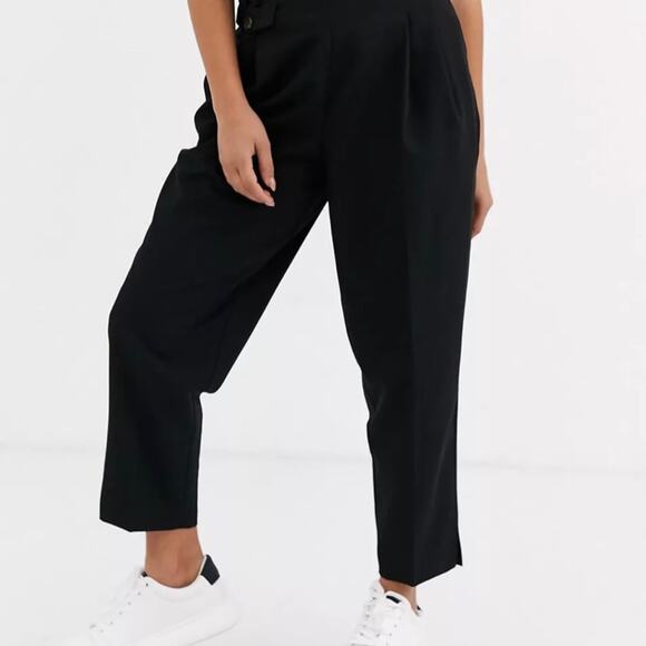 ASOS‎ Petite Smart High Waist Balloon Pants. Black. 2P - Picture 3 of 11